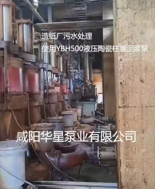 造紙廠污水處理使用YBH500柱塞泥漿泵